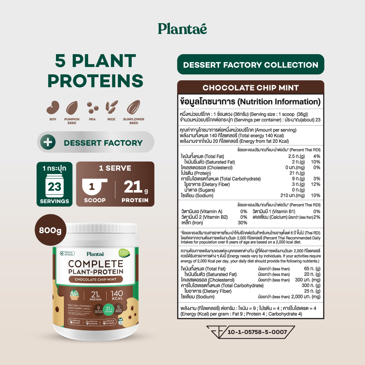 (Seasonal Price) Complete Plant Protein - Chocolate Chip Mint