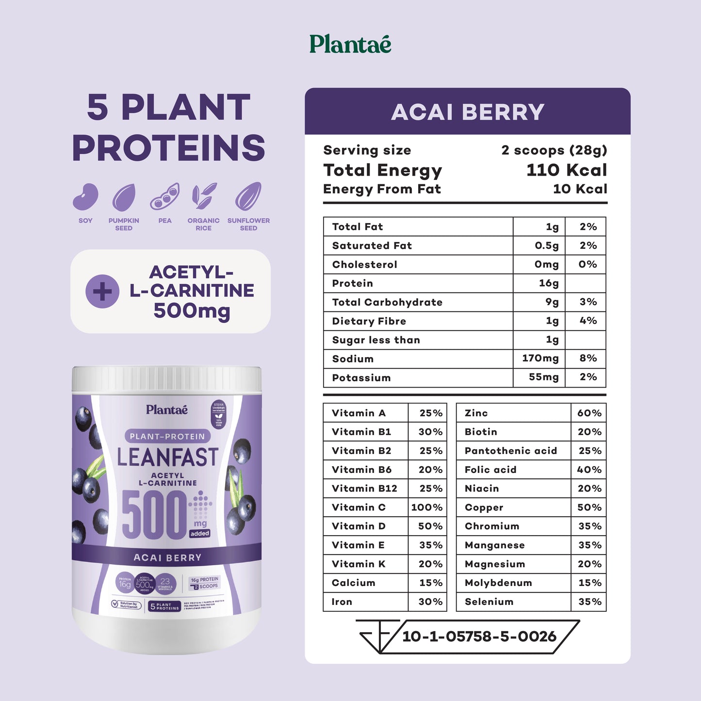 (Seasonal Price) Protein Leanfast - Acai Berry