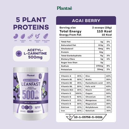(Seasonal Price) Protein Leanfast - Acai Berry