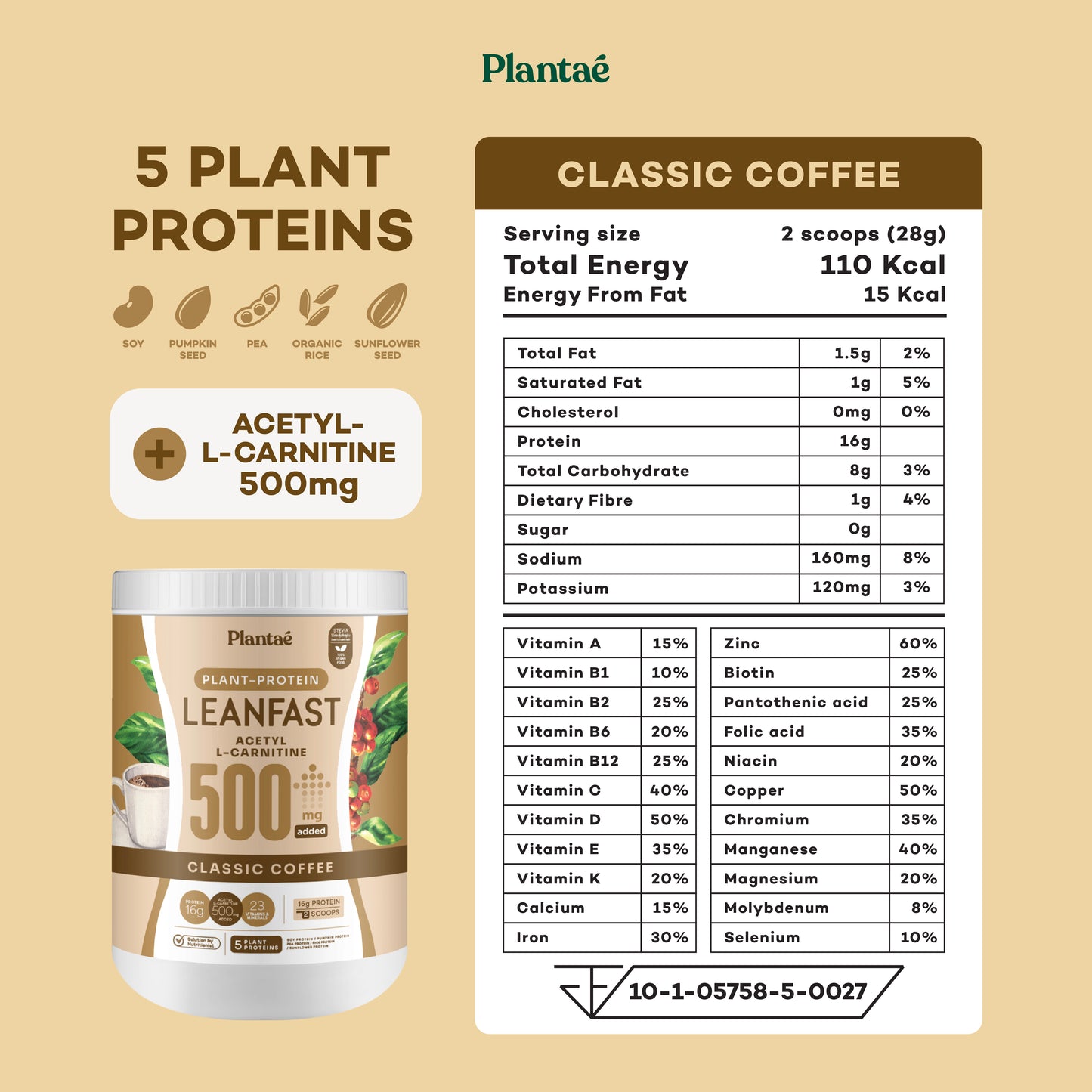(Seasonal Price) Protein Leanfast - Classic Coffee