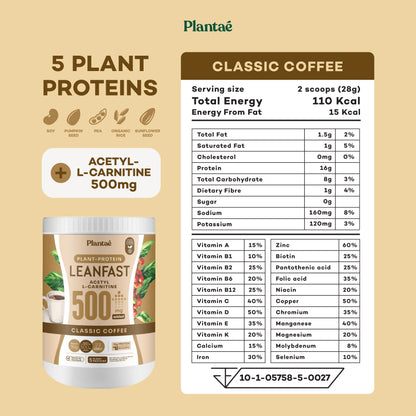 (Seasonal Price) Protein Leanfast - Classic Coffee