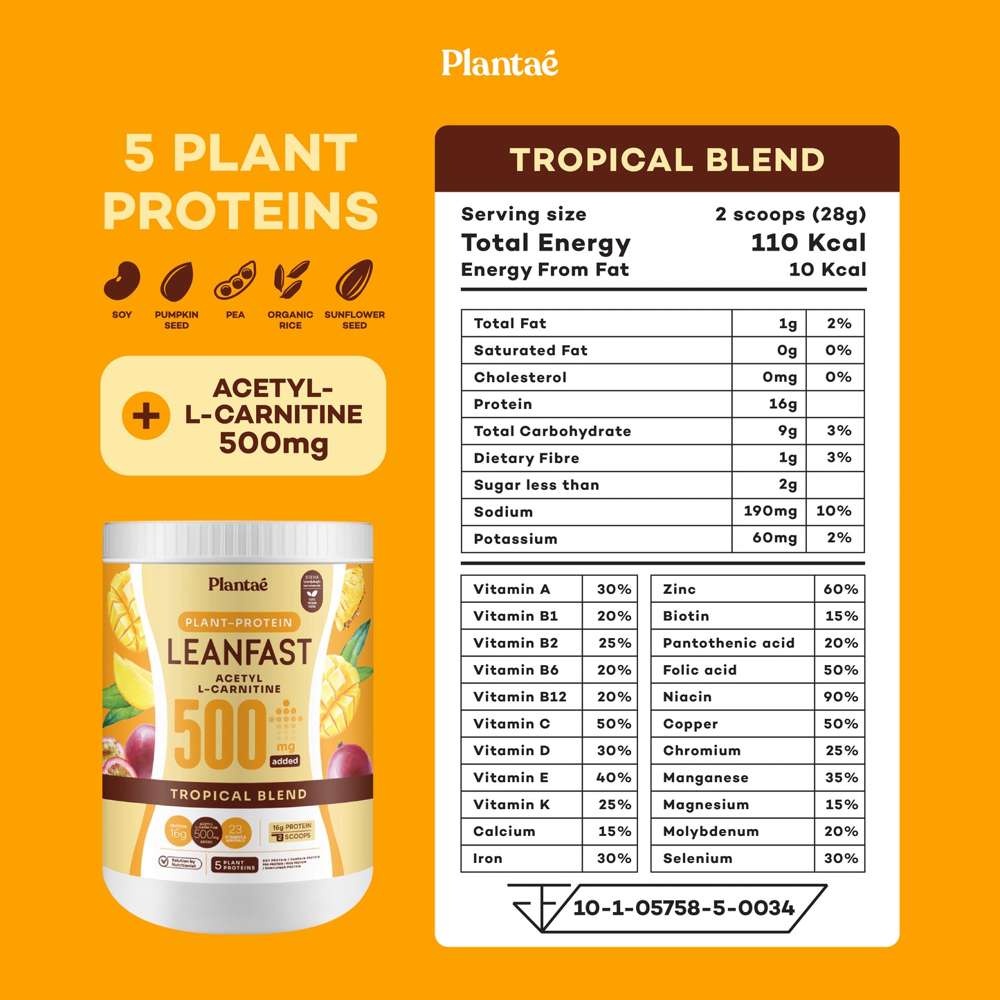 (Seasonal Price) Protein Leanfast - Tropical Blend
