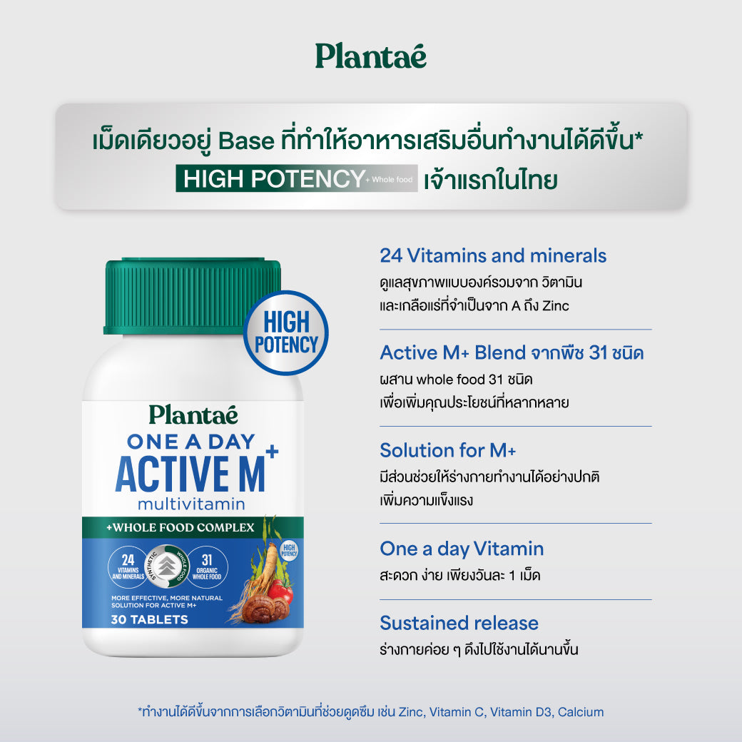 Vitamin Plus Whole Food - One A Day Active M+